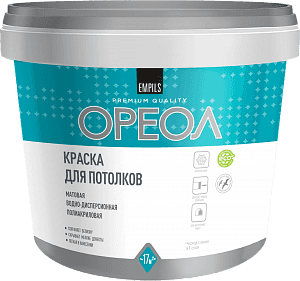 краска для потолков "ореол" белоснежная вд полиакр. для внутр. работ 1,5 кг/6 краска для потолков "ореол" белоснежная вд полиакр. для внутр. работ 1,5 кг/6