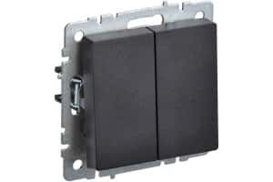 выключатель 2 кл. 10а 230b вс10-2-0-брч brite черный iek/10 выключатель 2 кл. 10а 230b вс10-2-0-брч brite черный iek/10