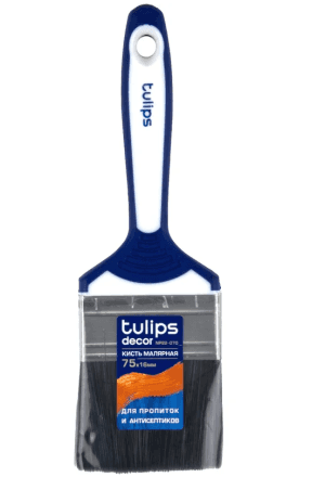 кисть малярная tulips decor универсальная 75х16 мм кисть малярная tulips decor универсальная 75х16 мм