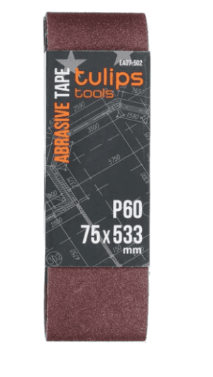 лента шлифовальная tulips tools, 75х533 мм, p60, 3 шт лента шлифовальная tulips tools, 75х533 мм, p60, 3 шт