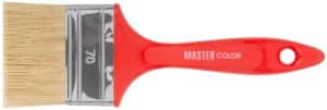 кисть флейцевая master color светлая натур. щетина 70 мм, нерж.обжим, пласт. ручка, толщ. 16 мм, 70% пбt/30% /12 кисть флейцевая master color светлая натур. щетина 70 мм, нерж.обжим, пласт. ручка, толщ. 16 мм, 70% пбt/30% /12