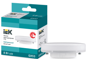 лампа led 4000k 8w t75 таблетка 230в gx53 iek/10 лампа led 4000k 8w t75 таблетка 230в gx53 iek/10