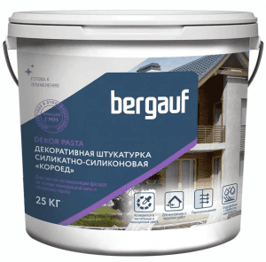 штукатурка силикатно-силиконовая декоративная bergauf dekor pasta короед 25кг штукатурка силикатно-силиконовая декоративная bergauf dekor pasta короед 25кг
