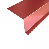 планка карнизная shinglas стандарт полиэстр 75*50*5 мм длина 2000м ral 3005 красная