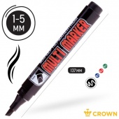 маркер перманентный crown multi marker черный ,5мм (12)