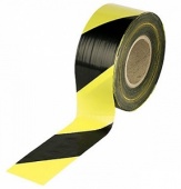 лента сигнальная желто-черная 50мм*100м sdm (36шт/уп)