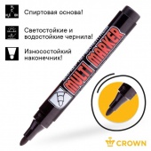 маркер перманентный crown multi marker черный ,3мм (12)