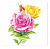 салфетка гармония цвета 100 многоцветие розы/40
