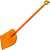 черенок алюминиевый к лопате рыжик (оранжевый, с v-ручкой)