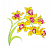 салфетка гармония цвета 100 многоцветие орхидея/40