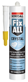 Клей-герметик FIX ALL CRYSTAL прозрачный 290 мл /12