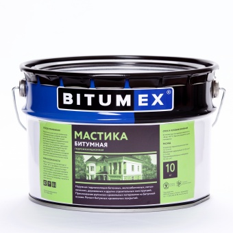 BITUMEX Мастика битумная гидроизоляционная (ведро 10 кг) ГОСТ 30693-2000