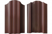евроштакетник гладкий 0,45 - шоколад коричневый ral8017 2-х сторон. окр. - 2 м